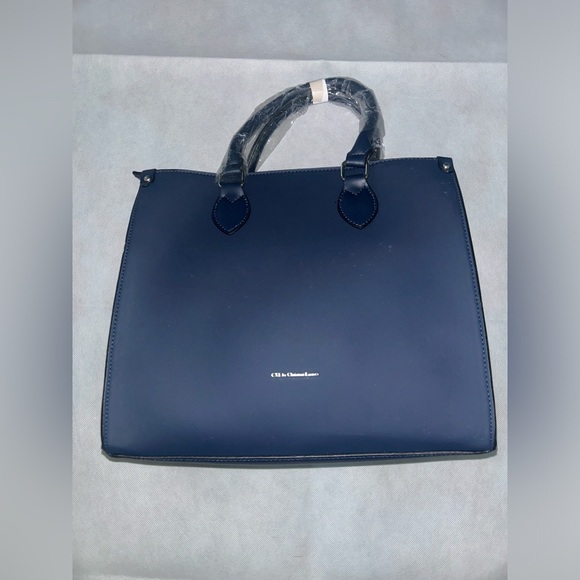 Christian Lacroix CXL navy Janette Nylon Satchel new with tags - Picture 3 of 5